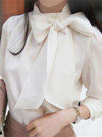 Blusa de gasa con lazo Sofía