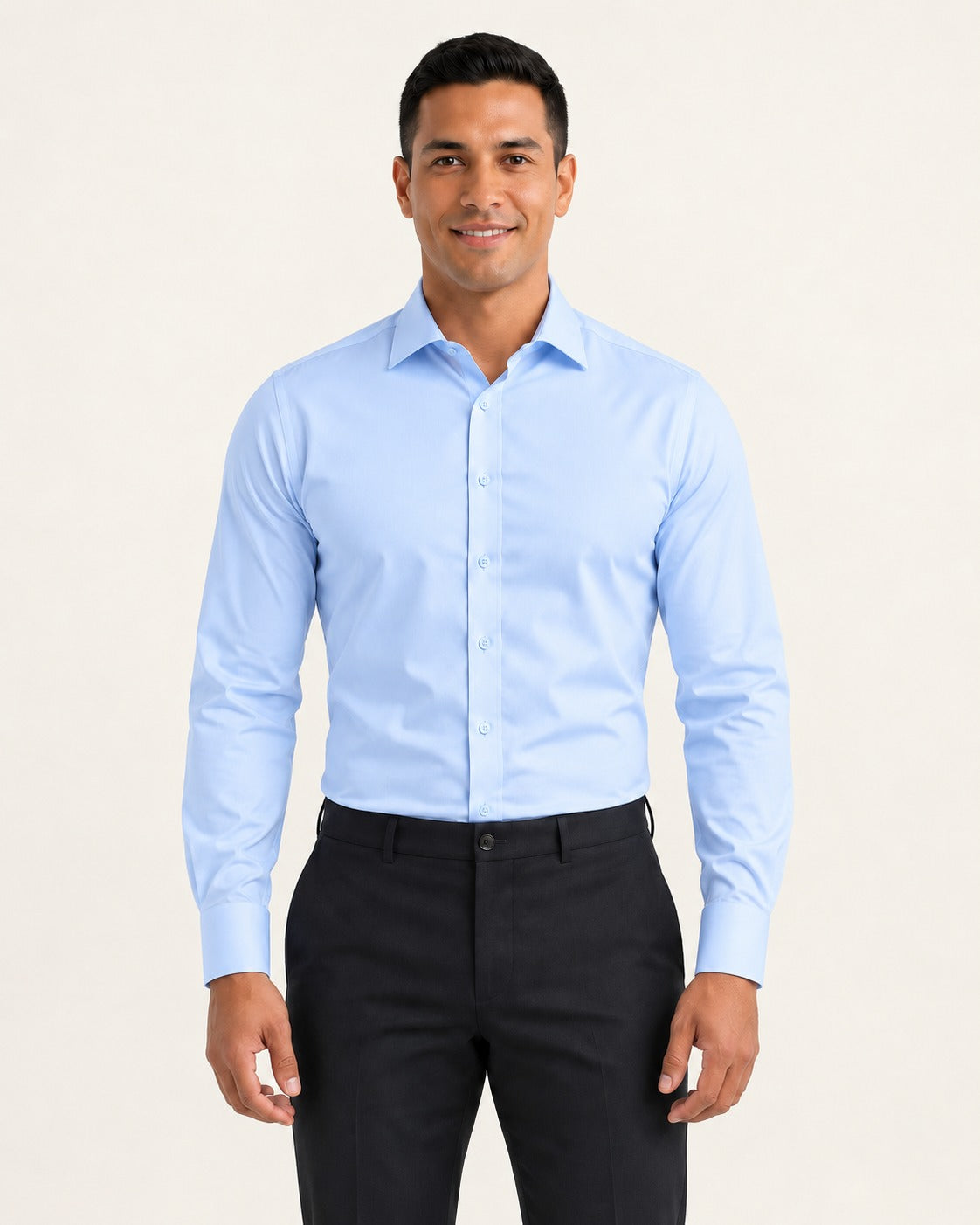 Camisa de vestir slim Adrian en azul celeste