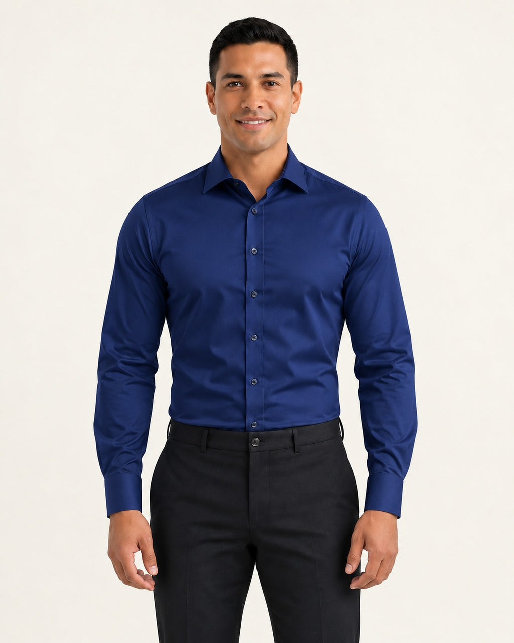 Camisa de vestir slim Adrian en azul marino