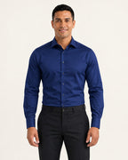 Camisa de vestir slim Adrian en azul marino