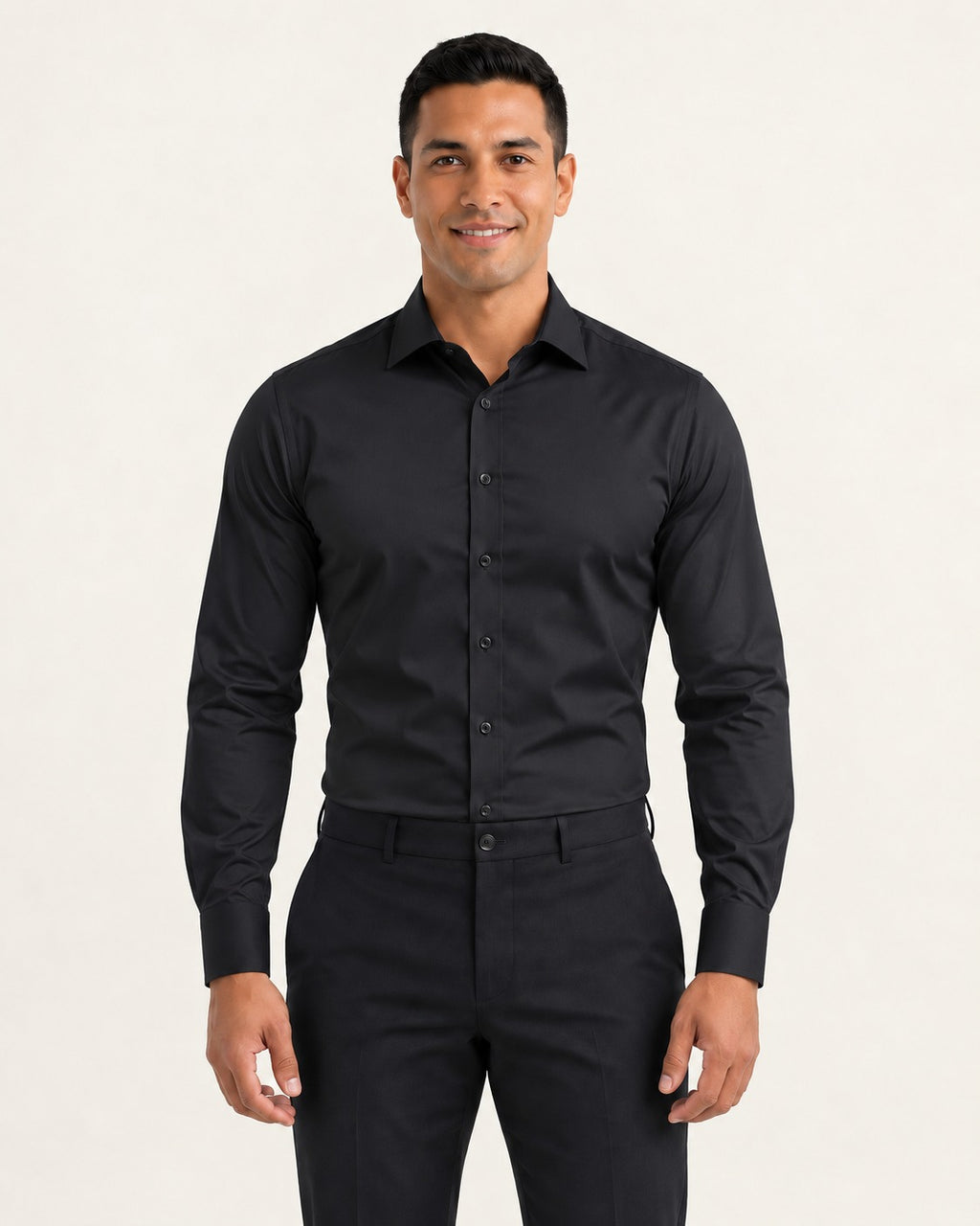 Camisa de vestir slim Adrian en negro