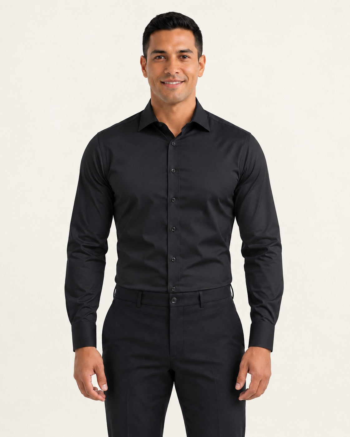 Camisa de vestir slim Adrian en negro