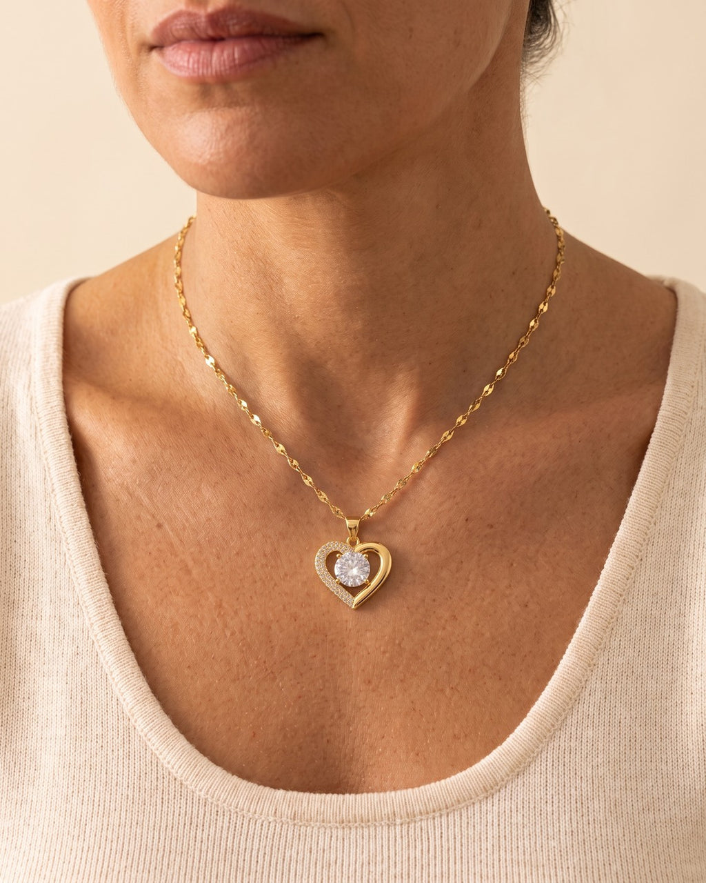 Collar corazón de circonita Alma