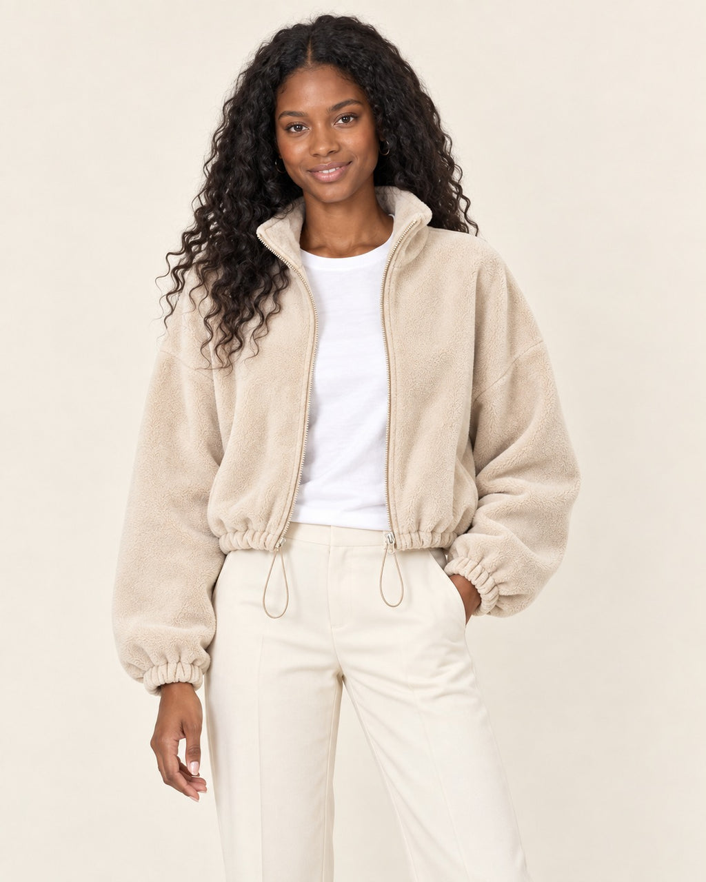 Chaqueta corta de borreguito Carla - Nordiva