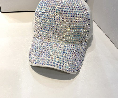 Gorro de pescador glitter blanco tornasolado