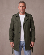 Gabardina corta estilo inglés Víctor - Verde militar