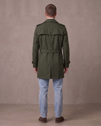 Gabardina corta estilo inglés Víctor, otra vista - Verde militar