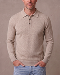 Polo de punto de manga larga Rafael - Beige