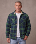 Sobrecamisa de franela a cuadros Martín - Verde