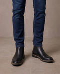 Botas Chelsea de piel sintética Javier, vista de frente - Negro