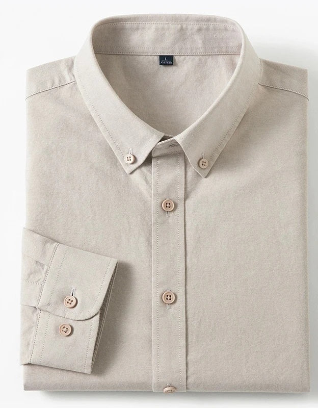 Camisa Oxford de algodón Bruno - beige