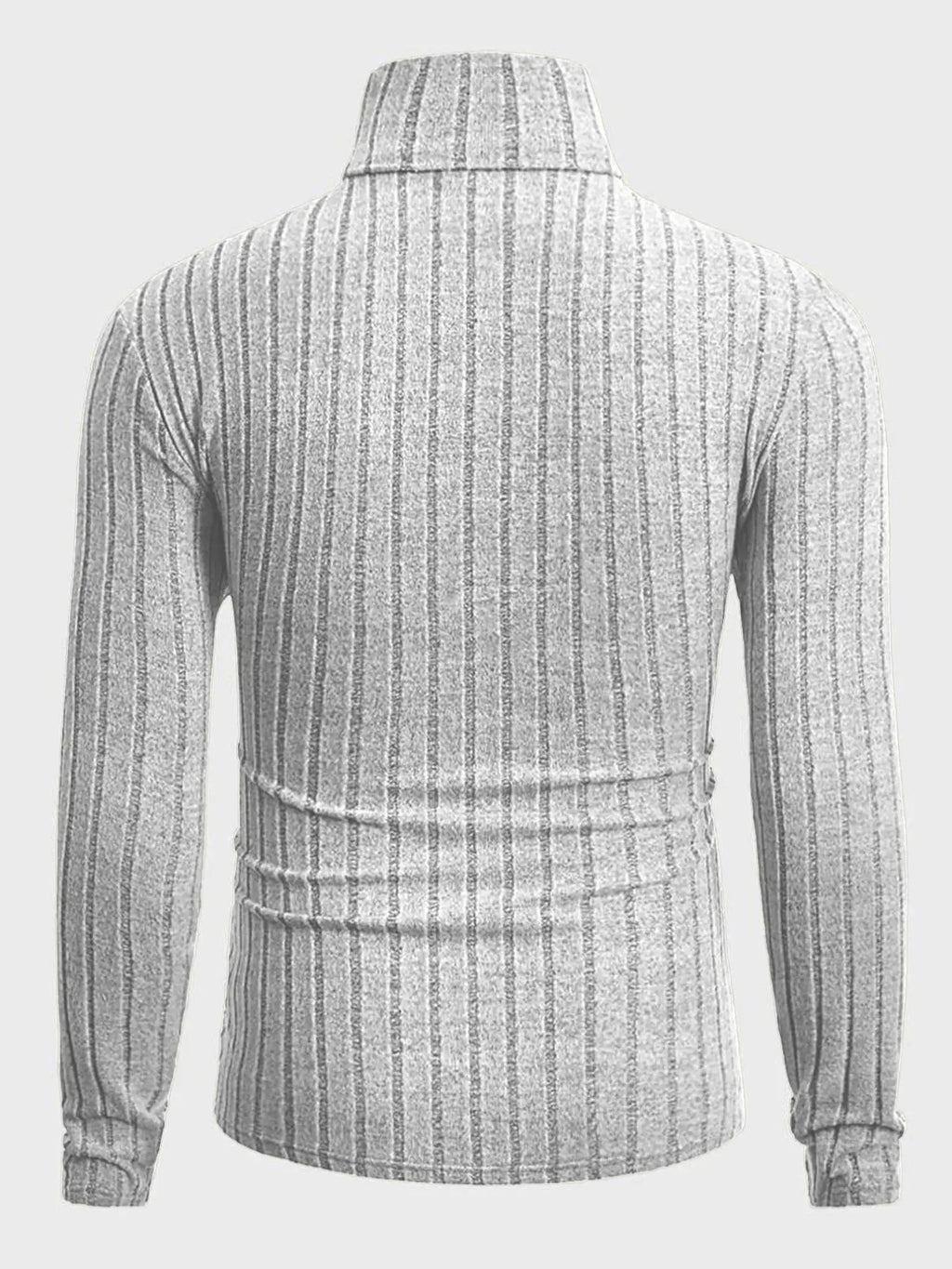 Espalda del jersey de canalé con cuello alto