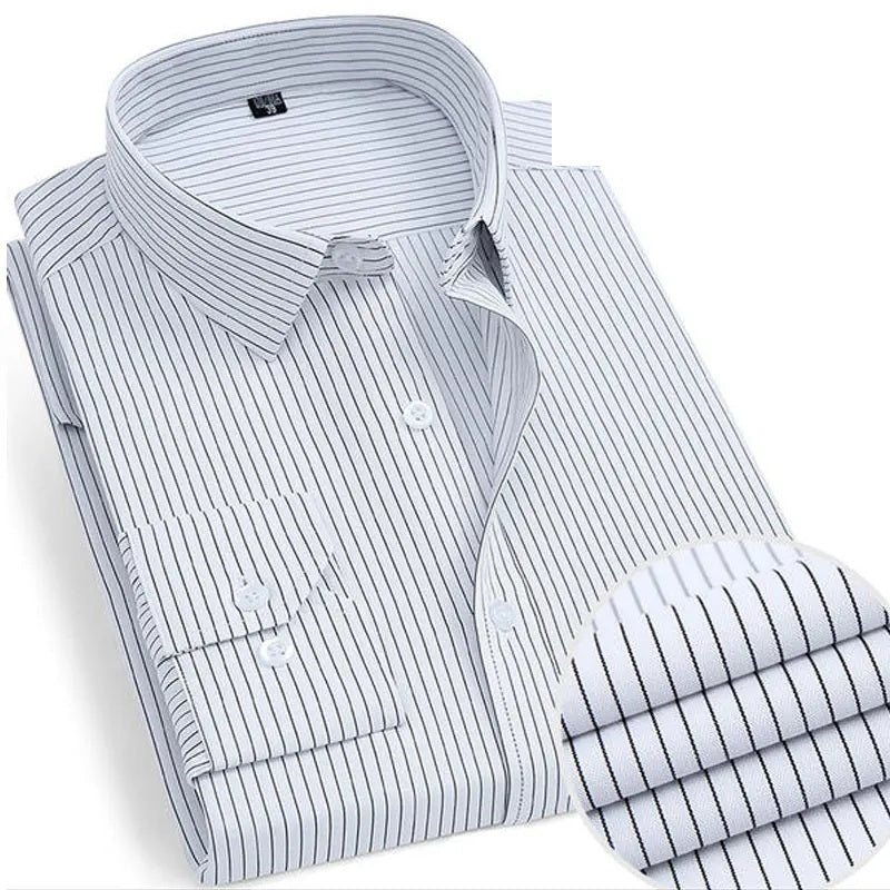 Camisa de rayas sin planchar Lorenzo - raya gris