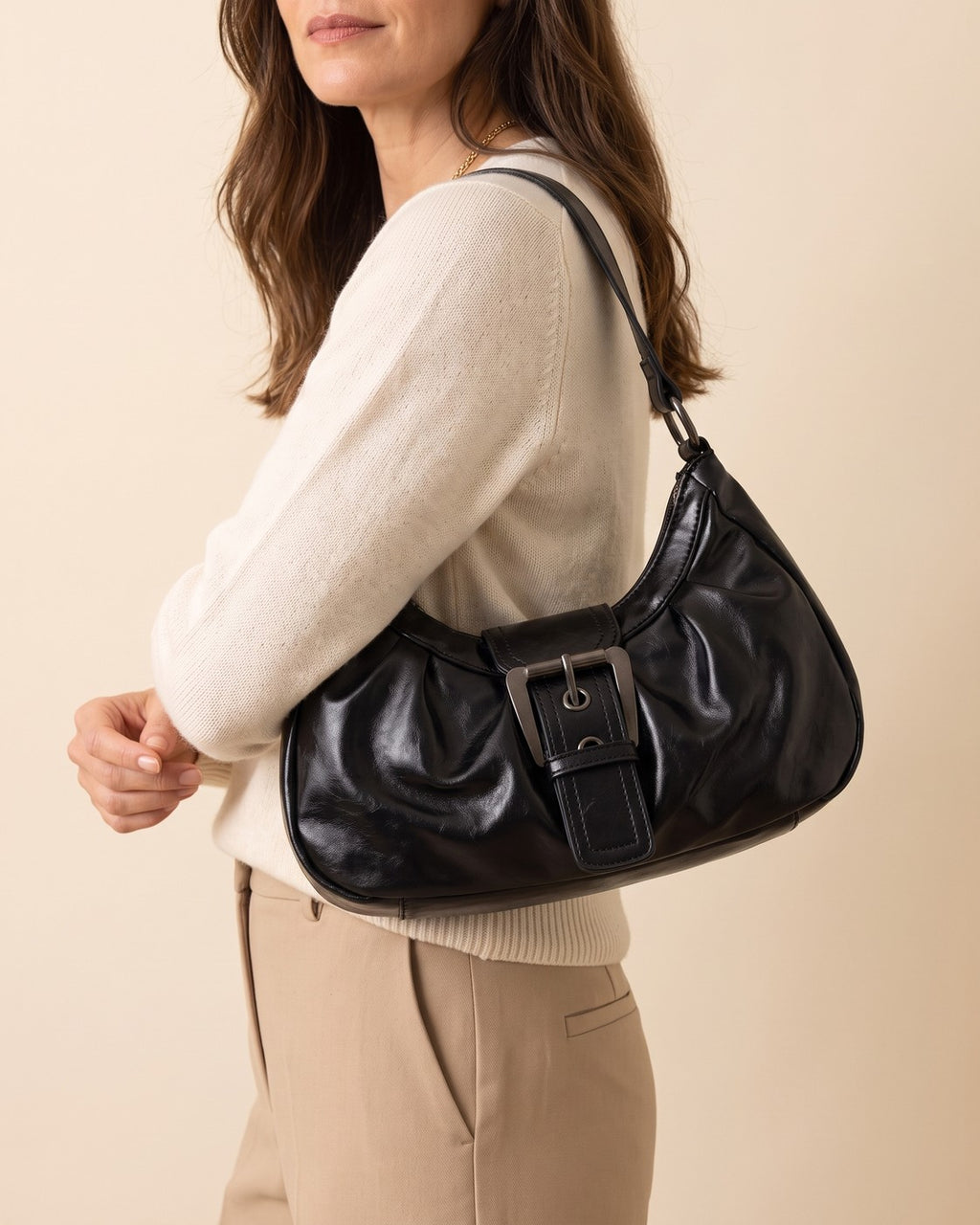 Bolso hobo con hebilla Marta