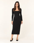 Vestido midi de punto acanalado Noor - Nordiva