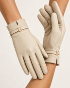 Guantes elegantes de piel vegana