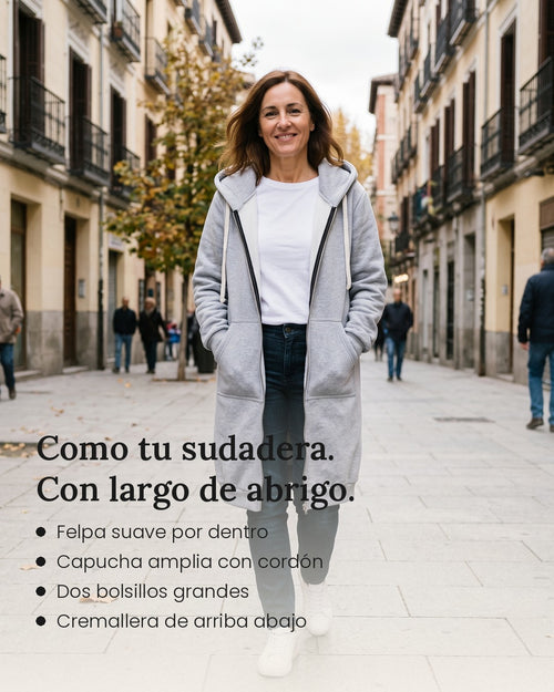 Olivia Long Hooded Sweatshirt Coat