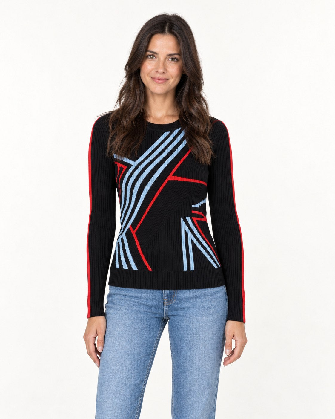Jersey de punto en contraste Amelia