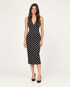 Vestido halter de lunares Elodie