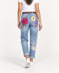 Pantalon vaquero bordado Luna