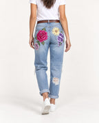 Pantalon vaquero bordado Luna