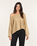 Blusa asimetrica de lentejuelas