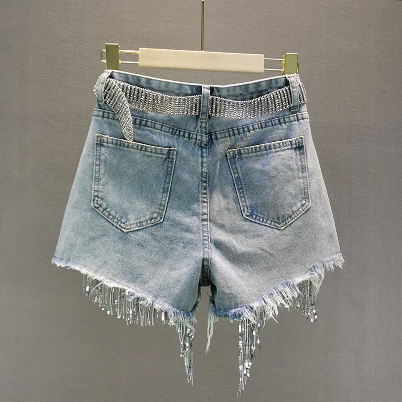Shorts vaqueros con flecos Luisa