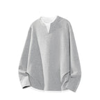 Camiseta de gofre Teo en gris