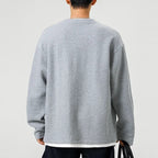 Camiseta de gofre Teo en gris, vista de espalda