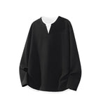 Camiseta de gofre Teo en negro