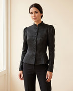 Chaqueta de jacquard con manga abullonada Valeria
